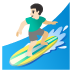 🏄🏻‍♂️ man surfing: light skin tone display on Google